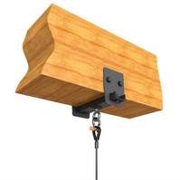 WOOD BEAM SUSPENSION WITH SWIVEL EYE FOR  BEAM DEPTHS OF 6” OR MORE & WIDTHS FROM 7-12" WIDE/ BLACK